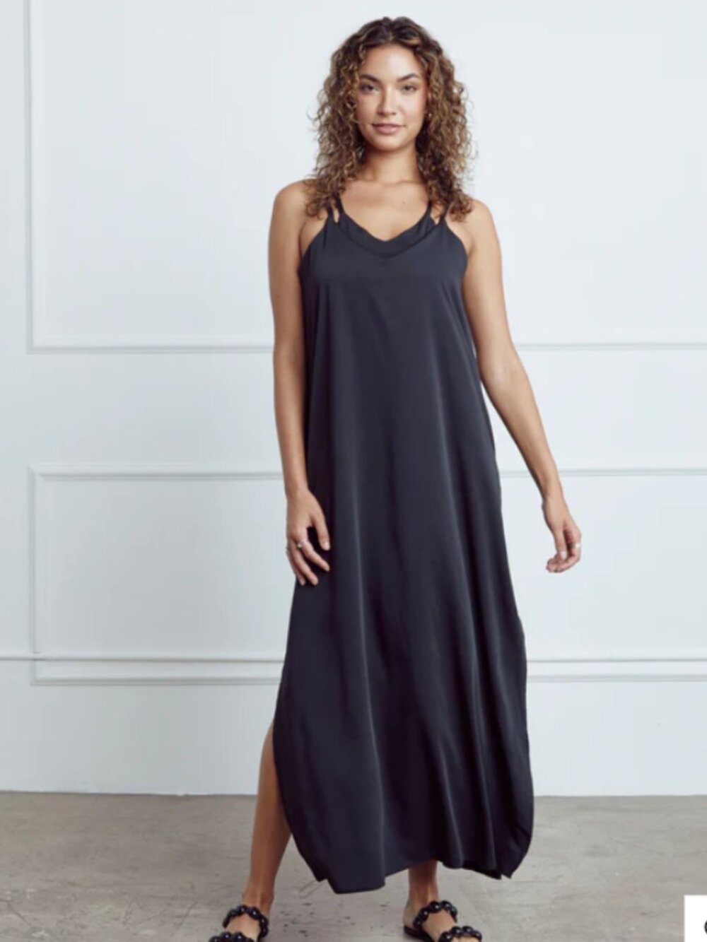 SHEBIRD The Savannah Strappy Maxi Bra Dress Black Size Medium 4
